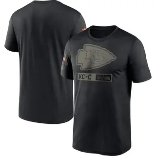 Kansas City Chiefs Men's 2020 Salute to Service Team Logo Performance T-Shirt - Black