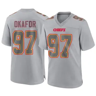 Kansas City Chiefs Men's Alex Okafor Game Atmosphere Fashion Jersey - Gray