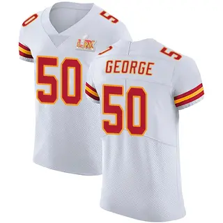 Kansas City Chiefs Men's Brandon George Elite Vapor Untouchable Super Bowl LIX Jersey - White