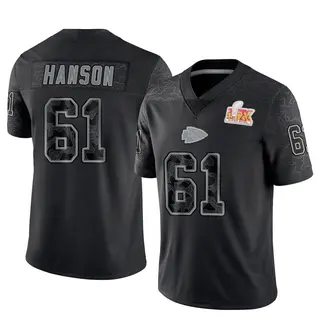 Kansas City Chiefs Men's C.J. Hanson Limited Reflective Super Bowl LIX Jersey - Black