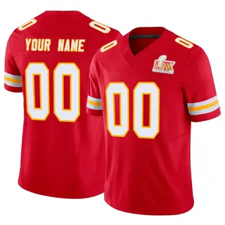 Kansas City Chiefs Men's Custom Limited Vapor F.U.S.E. Super Bowl LIX Jersey - Red