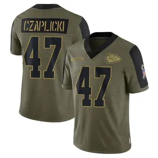 Kansas City Chiefs Men's Eddie Czaplicki Limited 2021 Salute To Service Jersey - Olive