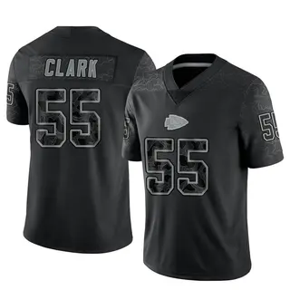 Kansas City Chiefs Men's Frank Clark Limited Reflective Jersey - Black