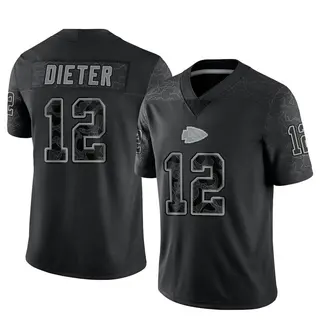 Kansas City Chiefs Men's Gehrig Dieter Limited Reflective Jersey - Black