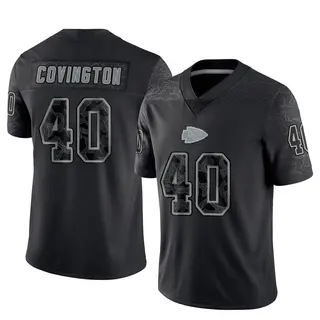 Kansas City Chiefs Men's Jacobe Covington Limited Reflective Jersey - Black