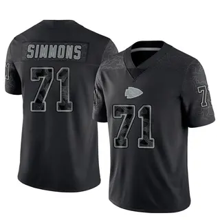 Kansas City Chiefs Men's Josh Simmons Limited Reflective Jersey - Black