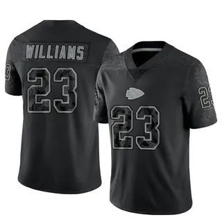 Kansas City Chiefs Men's Joshua Williams Limited Reflective Jersey - Black