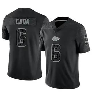Kansas City Chiefs Men's Kenny Cook Limited Reflective Jersey - Black