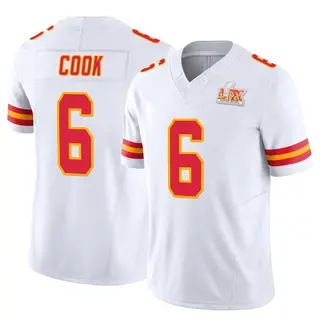 Kansas City Chiefs Men's Kenny Cook Limited Vapor F.U.S.E. Super Bowl LIX Jersey - White