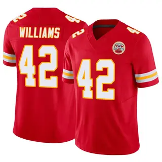 Kansas City Chiefs Men's Major Williams Limited Vapor F.U.S.E. Jersey - Red