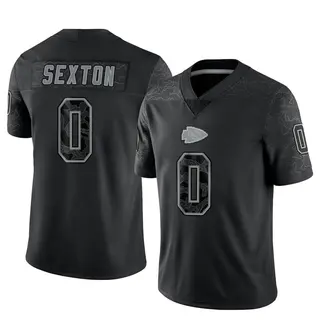 Kansas City Chiefs Men's Mathew Sexton Limited Reflective Jersey - Black