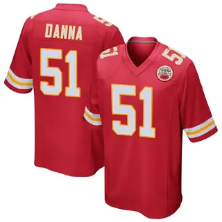 Kansas City Chiefs Men's Mike Danna Game Team Color Jersey - Red