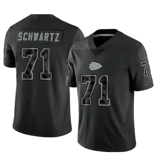Kansas City Chiefs Men's Mitchell Schwartz Limited Reflective Jersey - Black