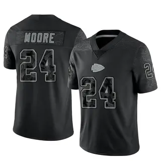 Kansas City Chiefs Men's Skyy Moore Limited Reflective Jersey - Black