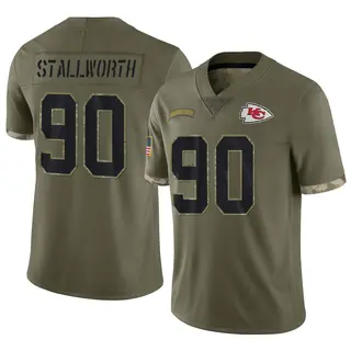 Kansas City Chiefs Men's Taylor Stallworth Limited 2022 Salute To Service Jersey - Olive