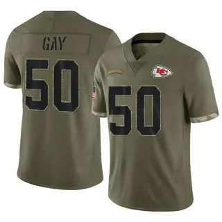 Kansas City Chiefs Men's Willie Gay Limited 2022 Salute To Service Jersey - Olive