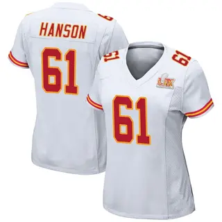 Kansas City Chiefs Women's C.J. Hanson Game Super Bowl LIX Jersey - White