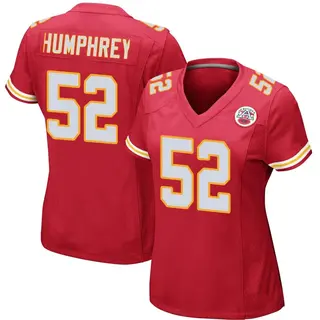 Kansas City Chiefs Women's Creed Humphrey Game Team Color Jersey - Red