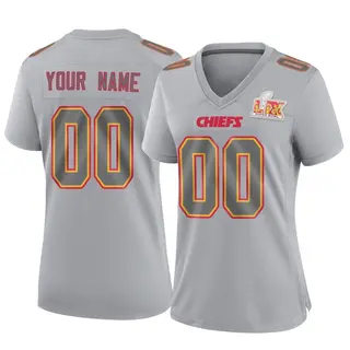 Kansas City Chiefs Women's Custom Game Atmosphere Fashion Super Bowl LIX Jersey - Gray