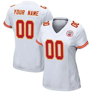Kansas City Chiefs Women's Custom Game Jersey - White