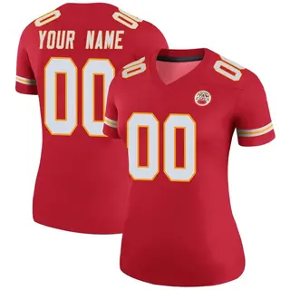 Kansas City Chiefs Women's Custom Legend Color Rush Jersey - Red