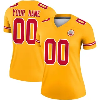 Kansas City Chiefs Women's Custom Legend Inverted Jersey - Gold
