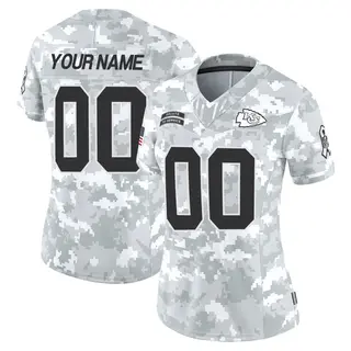 Kansas City Chiefs Women's Custom Limited 2024 Salute to Service Jersey - Arctic Camo