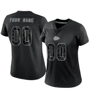 Kansas City Chiefs Women's Custom Limited Reflective Jersey - Black