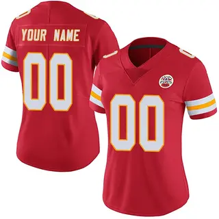 Kansas City Chiefs Women's Custom Limited Team Color Vapor Untouchable Jersey - Red