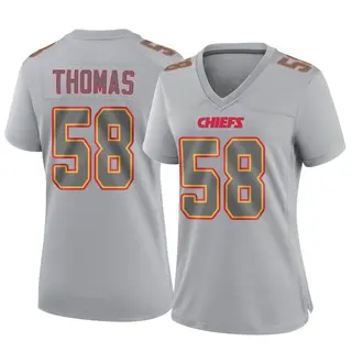 Kansas City Chiefs Women's Derrick Thomas Game Atmosphere Fashion Jersey - Gray