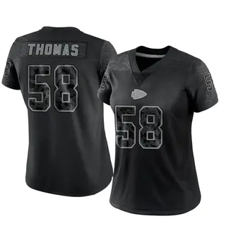 Kansas City Chiefs Women's Derrick Thomas Limited Reflective Jersey - Black