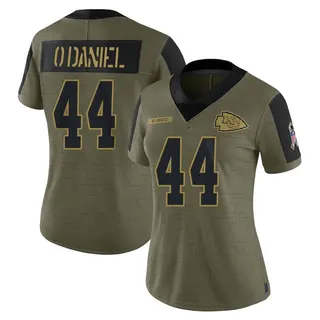 Kansas City Chiefs Women's Dorian O'Daniel Limited 2021 Salute To Service Jersey - Olive