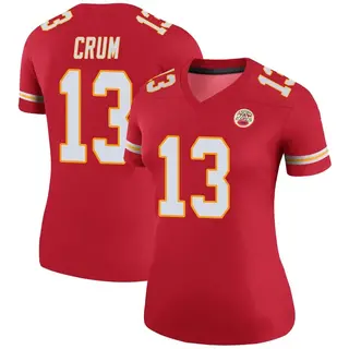 Kansas City Chiefs Women's Dustin Crum Legend Color Rush Jersey - Red