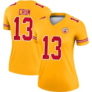 Kansas City Chiefs Women's Dustin Crum Legend Inverted Jersey - Gold