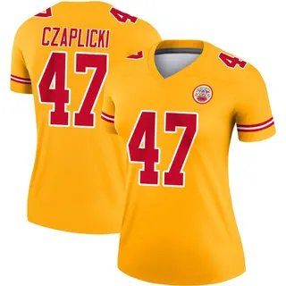 Kansas City Chiefs Women's Eddie Czaplicki Legend Inverted Jersey - Gold
