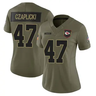 Kansas City Chiefs Women's Eddie Czaplicki Limited 2025 Salute to Service Jersey - Olive