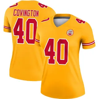 Kansas City Chiefs Women's Jacobe Covington Legend Inverted Jersey - Gold