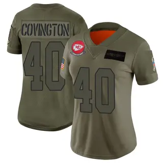 Kansas City Chiefs Women's Jacobe Covington Limited 2019 Salute to Service Jersey - Camo