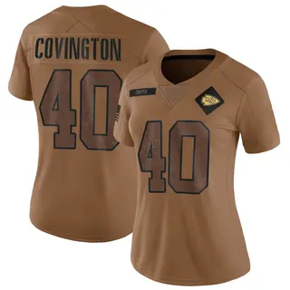 Kansas City Chiefs Women's Jacobe Covington Limited 2023 Salute To Service Jersey - Brown