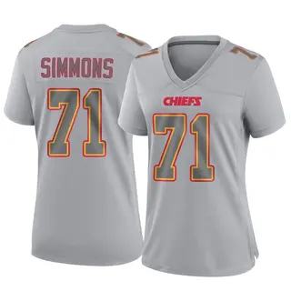 Kansas City Chiefs Women's Josh Simmons Game Atmosphere Fashion Jersey - Gray