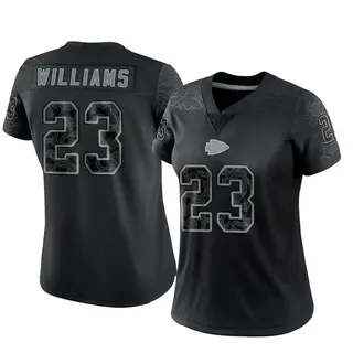 Kansas City Chiefs Women's Joshua Williams Limited Reflective Jersey - Black