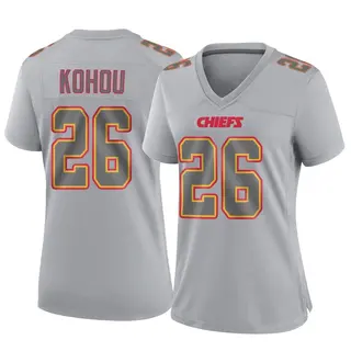 Kansas City Chiefs Women's Kader Kohou Game Atmosphere Fashion Jersey - Gray