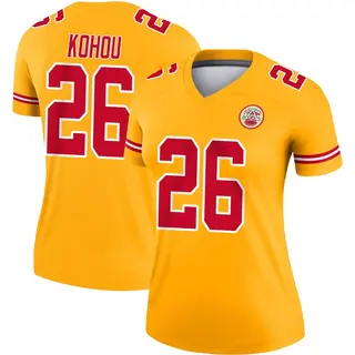 Kansas City Chiefs Women's Kader Kohou Legend Inverted Jersey - Gold