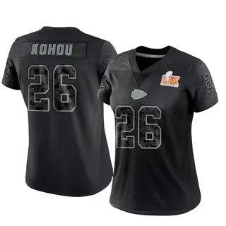 Kansas City Chiefs Women's Kader Kohou Limited Reflective Super Bowl LIX Jersey - Black
