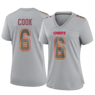 Kansas City Chiefs Women's Kenny Cook Game Atmosphere Fashion Jersey - Gray