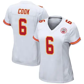 Kansas City Chiefs Women's Kenny Cook Game Jersey - White