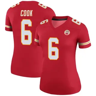 Kansas City Chiefs Women's Kenny Cook Legend Color Rush Jersey - Red