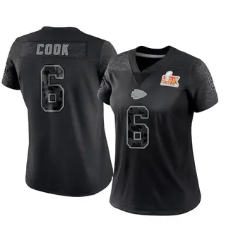 Kansas City Chiefs Women's Kenny Cook Limited Reflective Super Bowl LIX Jersey - Black