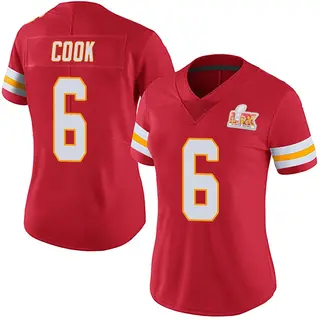 Kansas City Chiefs Women's Kenny Cook Limited Team Color Vapor Untouchable Super Bowl LIX Jersey - Red