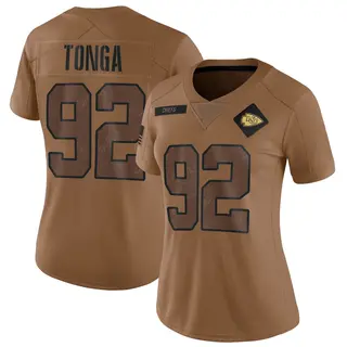 Kansas City Chiefs Women's Khyiris Tonga Limited 2023 Salute To Service Jersey - Brown